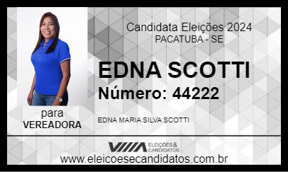 Candidato EDNA SCOTTI 2024 - PACATUBA - Eleições