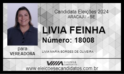 Candidato LIVIA FEINHA 2024 - ARACAJU - Eleições