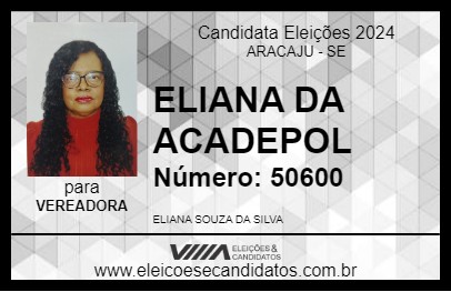 Candidato ELIANA SOUZA 2024 - ARACAJU - Eleições