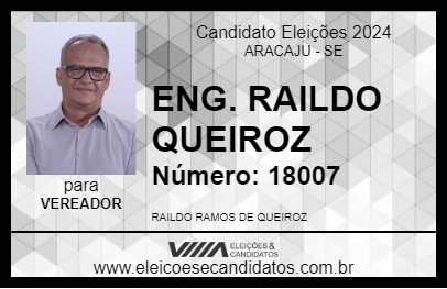 Candidato ENG. RAILDO QUEIROZ 2024 - ARACAJU - Eleições