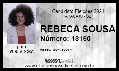 Candidato REBECA SOUSA 2024 - ARACAJU - Eleições