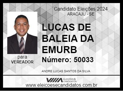 Candidato ANDRE LUCAS DO BA 2024 - ARACAJU - Eleições