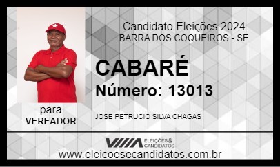 Candidato CABARÉ 2024 - BARRA DOS COQUEIROS - Eleições