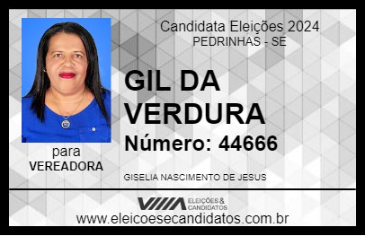 Candidato GIL DA VERDURA 2024 - PEDRINHAS - Eleições