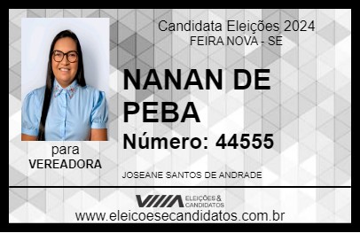 Candidato NANAN DE PEBA 2024 - FEIRA NOVA - Eleições