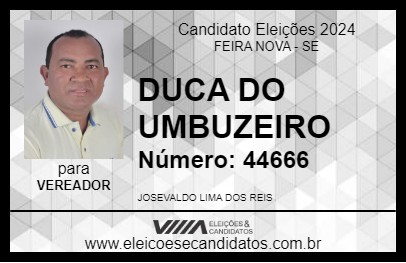 Candidato DUCA DO UMBUZEIRO 2024 - FEIRA NOVA - Eleições