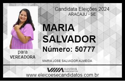 Candidato MARIA SALVADOR 2024 - ARACAJU - Eleições