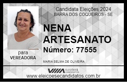 Candidato NENA ARTESANATO 2024 - BARRA DOS COQUEIROS - Eleições