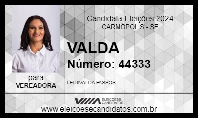 Candidato VALDA 2024 - CARMÓPOLIS - Eleições