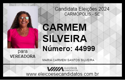 Candidato CARMEM SILVEIRA 2024 - CARMÓPOLIS - Eleições