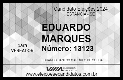 Candidato EDUARDO MARQUES 2024 - ESTÂNCIA - Eleições