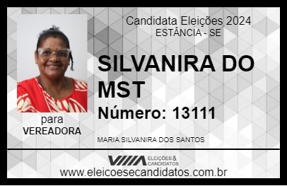 Candidato SILVANIRA DO MST 2024 - ESTÂNCIA - Eleições