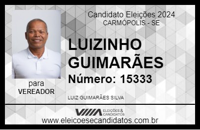 Candidato LUIZINHO GUIMARÃES 2024 - CARMÓPOLIS - Eleições