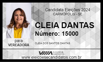 Candidato CLEIA DANTAS 2024 - CARMÓPOLIS - Eleições