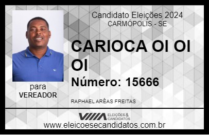 Candidato CARIOCA OI OI OI 2024 - CARMÓPOLIS - Eleições