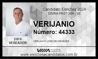 Candidato VERIJANIO 2024 - DIVINA PASTORA - Eleições