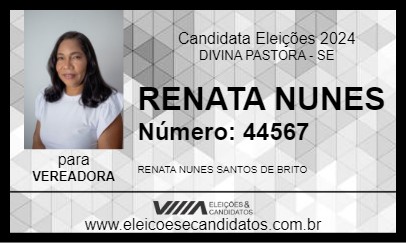 Candidato RENATA NUNES 2024 - DIVINA PASTORA - Eleições