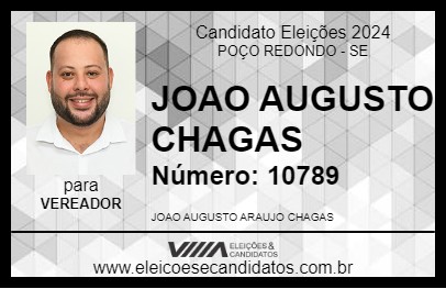 Candidato JOAO AUGUSTO CHAGAS 2024 - POÇO REDONDO - Eleições