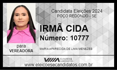 Candidato IRMÃ CIDA DA SAÚDE 2024 - POÇO REDONDO - Eleições