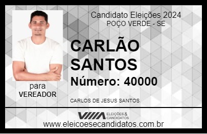 Candidato CARLÃO SANTOS 2024 - POÇO VERDE - Eleições