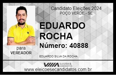 Candidato EDUARDO ROCHA 2024 - POÇO VERDE - Eleições