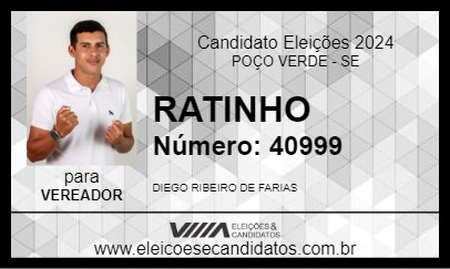 Candidato RATINHO 2024 - POÇO VERDE - Eleições