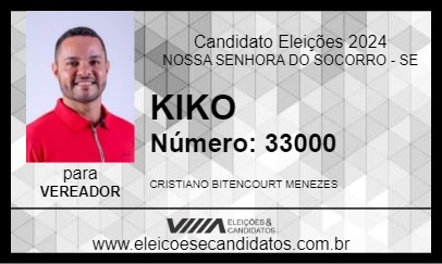 Candidato KIKO 2024 - NOSSA SENHORA DO SOCORRO - Eleições