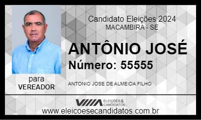 Candidato ANTÔNIO JOSÉ 2024 - MACAMBIRA - Eleições