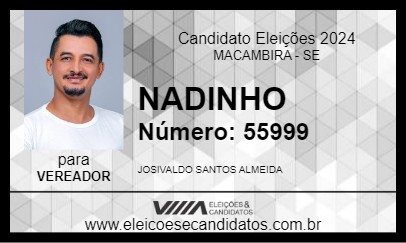 Candidato NADINHO 2024 - MACAMBIRA - Eleições