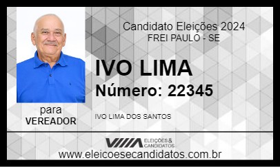 Candidato IVO LIMA 2024 - FREI PAULO - Eleições