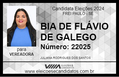 Candidato BIA DE FLÁVIO DE GALEGO 2024 - FREI PAULO - Eleições