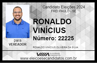 Candidato RONALDO VINÍCIUS 2024 - FREI PAULO - Eleições