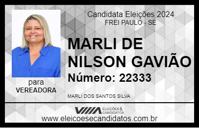 Candidato MARLI DE NILSON GAVIÃO 2024 - FREI PAULO - Eleições