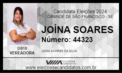 Candidato JOÍNA SOARES 2024 - CANINDÉ DE SÃO FRANCISCO - Eleições