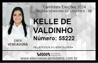 Candidato KELLE DE VALDINHO 2024 - NOSSA SENHORA DE LOURDES - Eleições