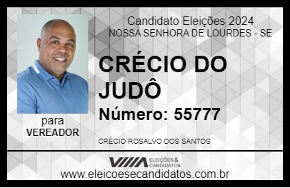 Candidato CRÉCIO DO JUDÔ 2024 - NOSSA SENHORA DE LOURDES - Eleições