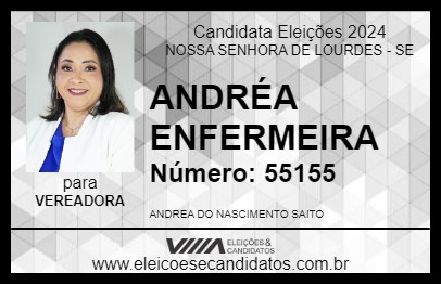 Candidato ANDRÉA ENFERMEIRA 2024 - NOSSA SENHORA DE LOURDES - Eleições