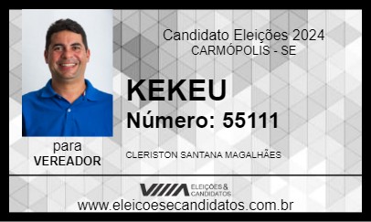 Candidato KEKEU 2024 - CARMÓPOLIS - Eleições