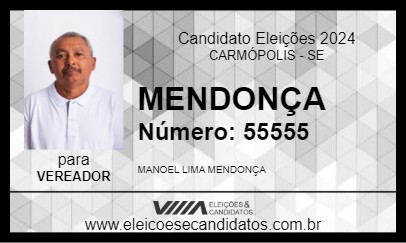 Candidato MENDONÇA 2024 - CARMÓPOLIS - Eleições