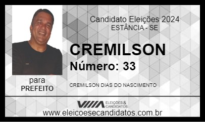 Candidato CREMILSON 2024 - ESTÂNCIA - Eleições