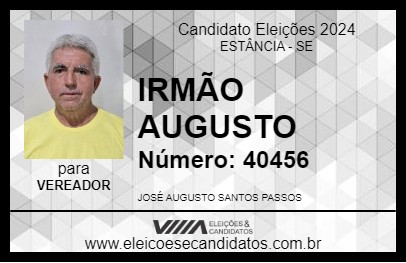 Candidato IRMÃO AUGUSTO 2024 - ESTÂNCIA - Eleições