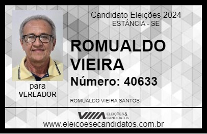 Candidato ROMUALDO VIEIRA 2024 - ESTÂNCIA - Eleições