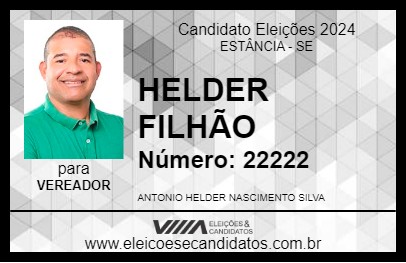 Candidato HELDER FILHÃO 2024 - ESTÂNCIA - Eleições