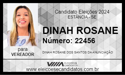 Candidato DINAH ROSANE 2024 - ESTÂNCIA - Eleições