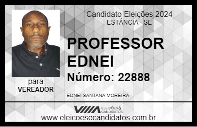 Candidato PROFESSOR EDNEI 2024 - ESTÂNCIA - Eleições