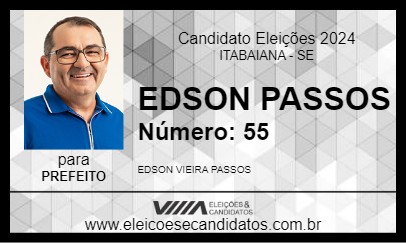 Candidato EDSON PASSOS 2024 - ITABAIANA - Eleições