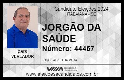 Candidato JORJÃO DA SAÚDE 2024 - ITABAIANA - Eleições