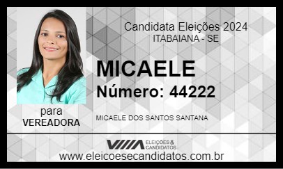 Candidato MICAELE 2024 - ITABAIANA - Eleições