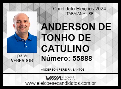 Candidato ANDERSON DE TONHO DE CATULINO 2024 - ITABAIANA - Eleições