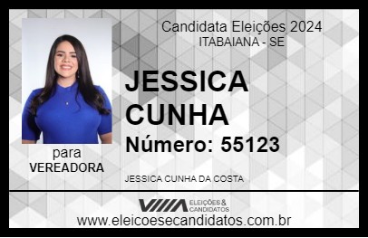 Candidato JESSICA CUNHA 2024 - ITABAIANA - Eleições